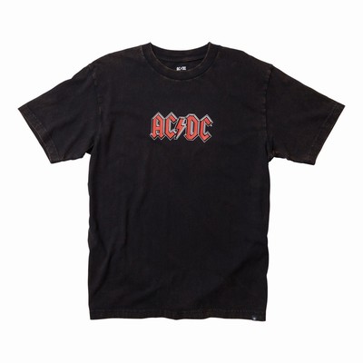 DC AC/About To Rock Men's Black T-Shirt Australia Sale GJM-459